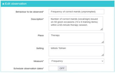 The BEHAVE application as a tool to monitor inclusive interventions for subjects with neurodevelopmental disorders